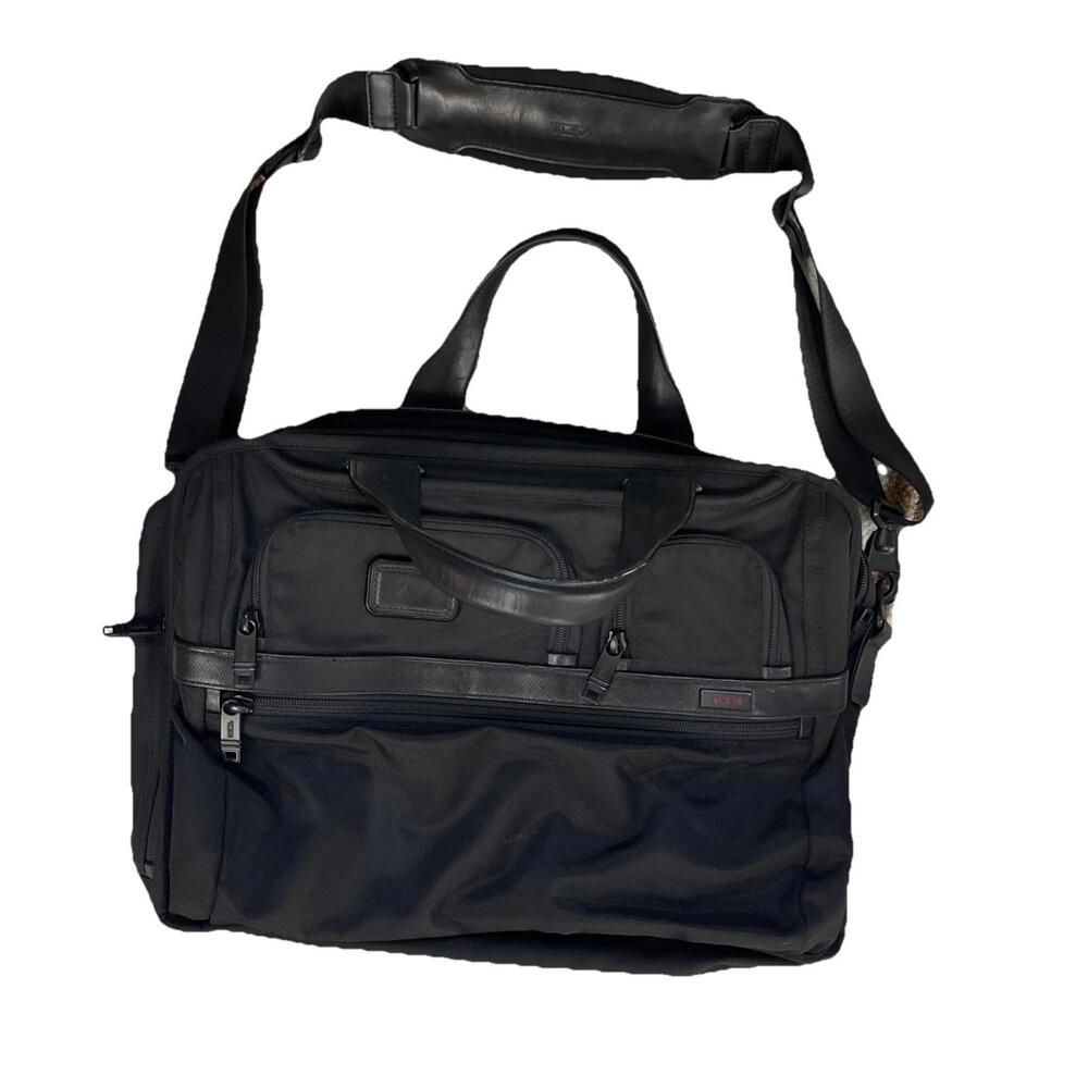 Tumi Alpha T-Pass 26145DH Travel Bag expandable‎ Laptop Brief Luggage Black